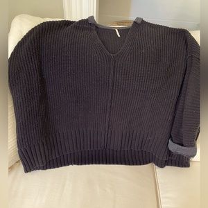 Free People oversized v-neck sweater